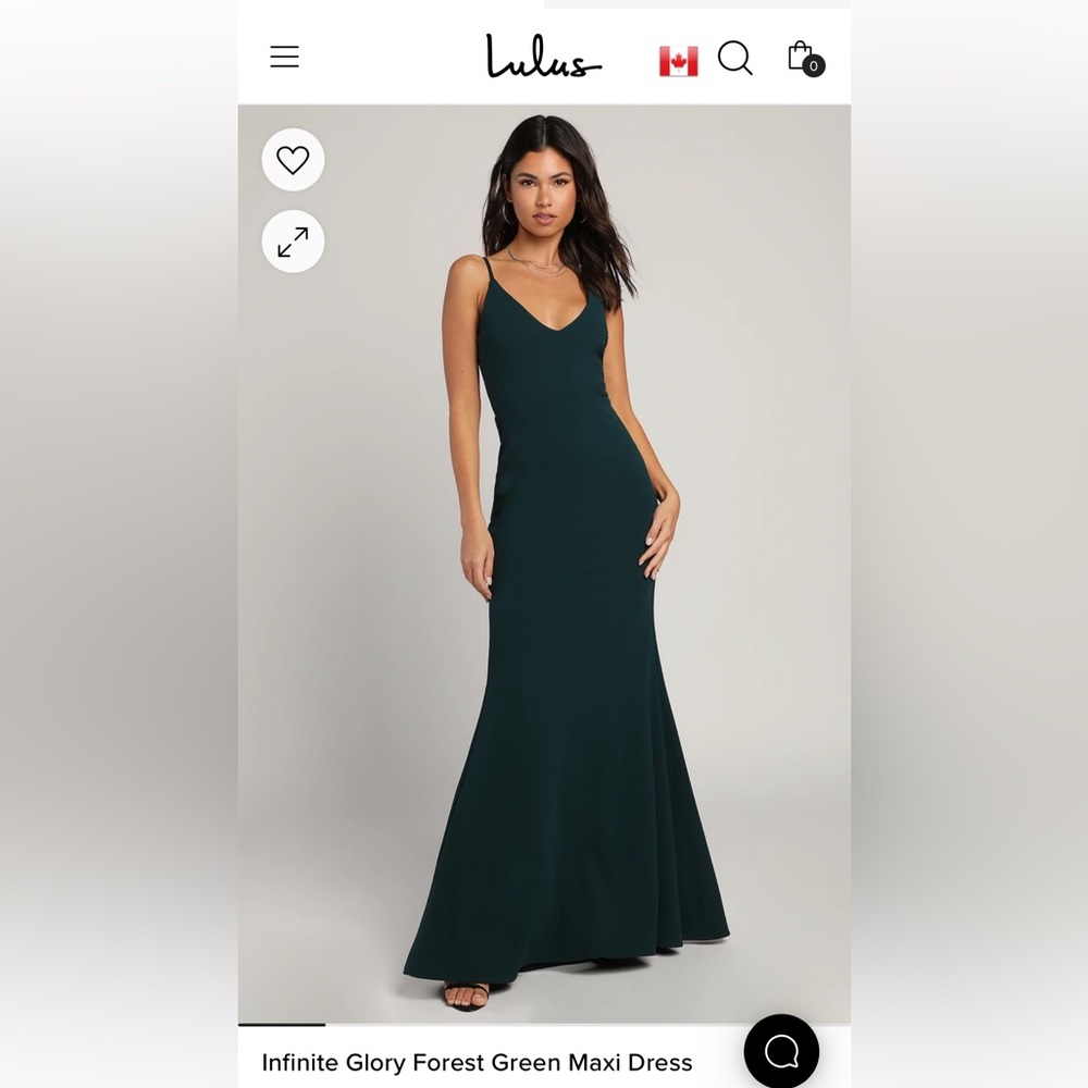 Lulu's Forest Green Maxi Dress